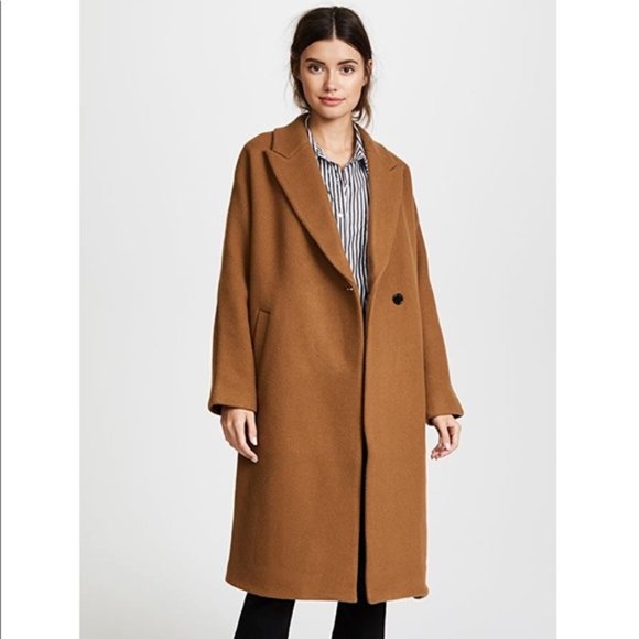 Madewell Jackets & Blazers - Madewell Atlas Cocoon Wool Blend Camel Coat